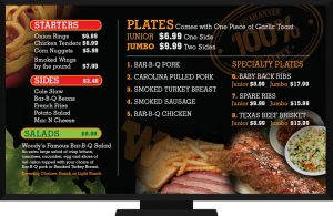 Woody's Florida Digital Signage Menuboard